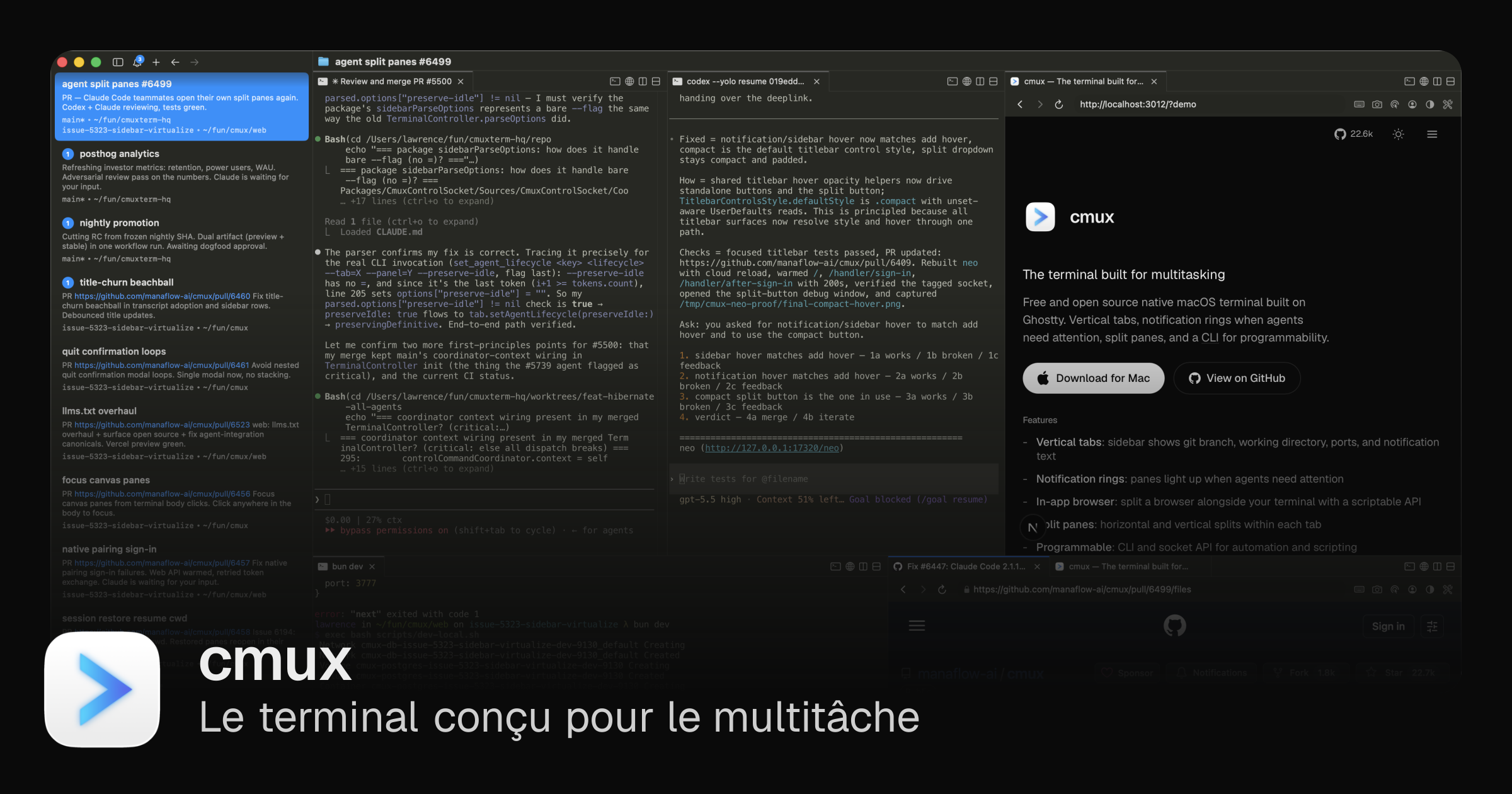 cmux — Le terminal conçu pour le multitâche